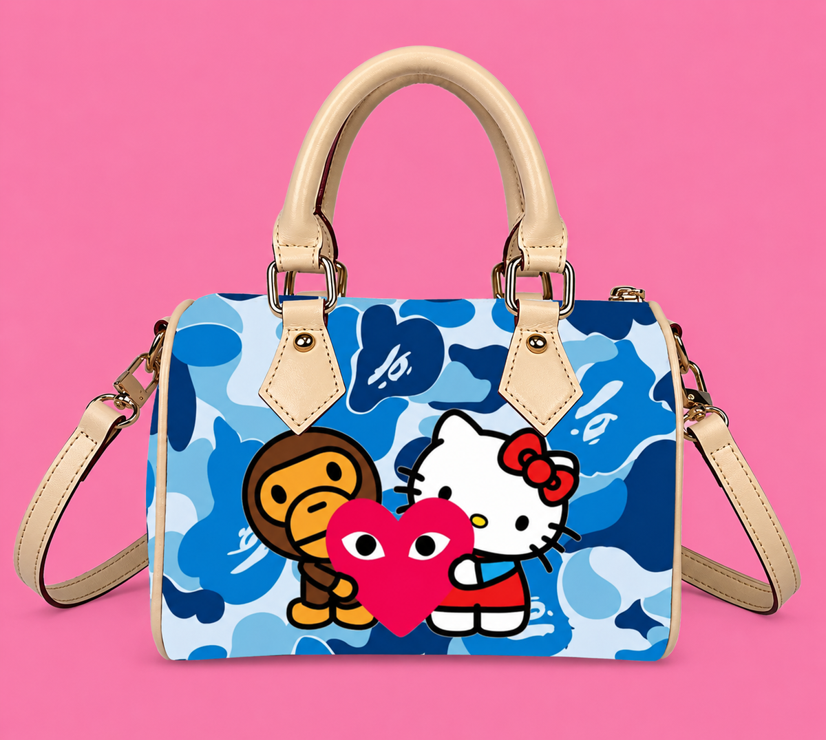 Blue Camo Love Mini Bag