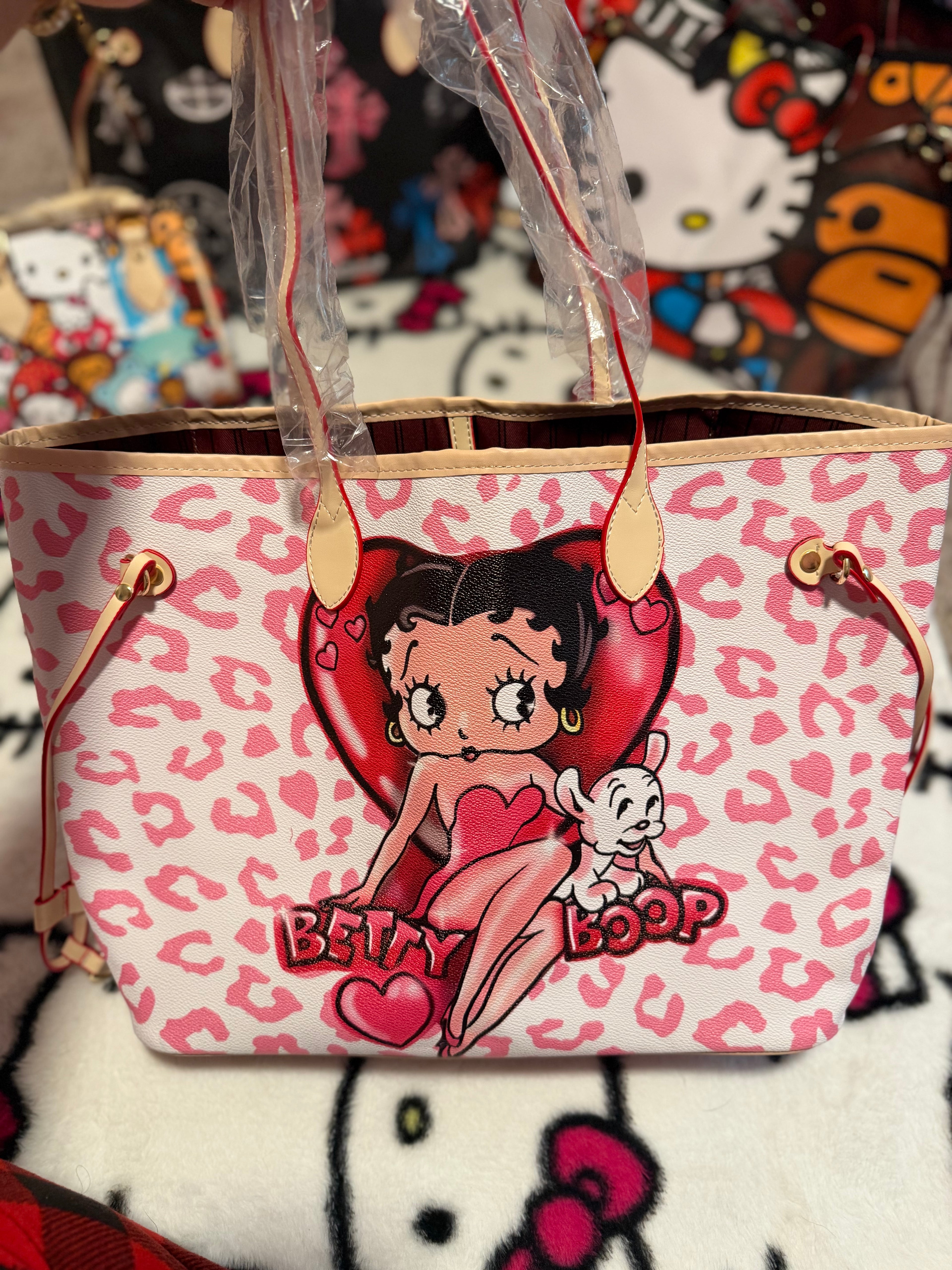 Betty Boop Pink Leopard Tote