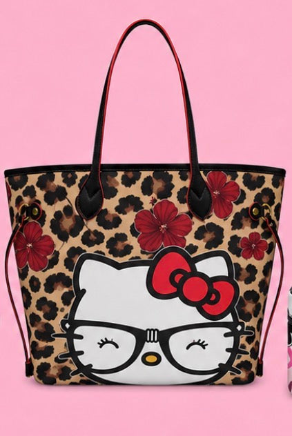 Wild Blossom Kitty Tote