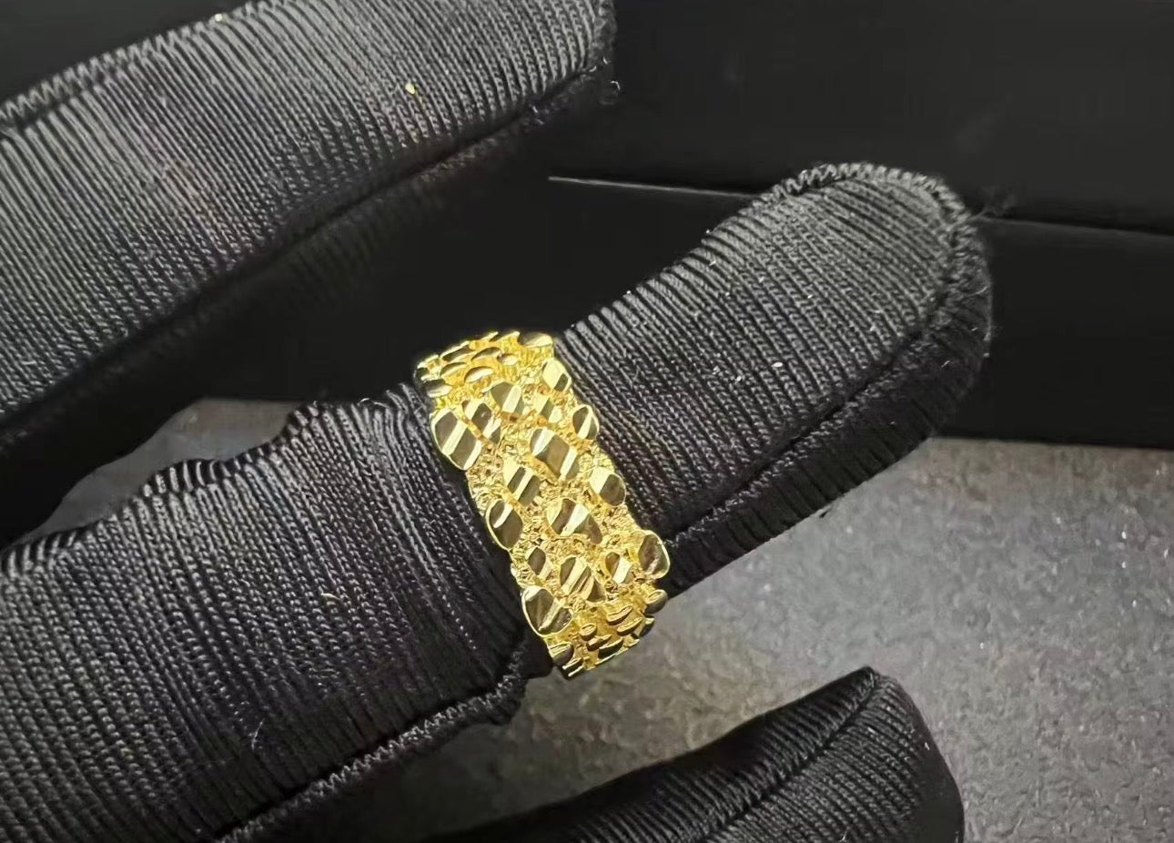 Textured Gold Band Ring