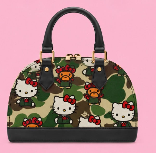 Green Camo HK x Bape Shell bag