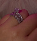 Princess Cut Ring Set