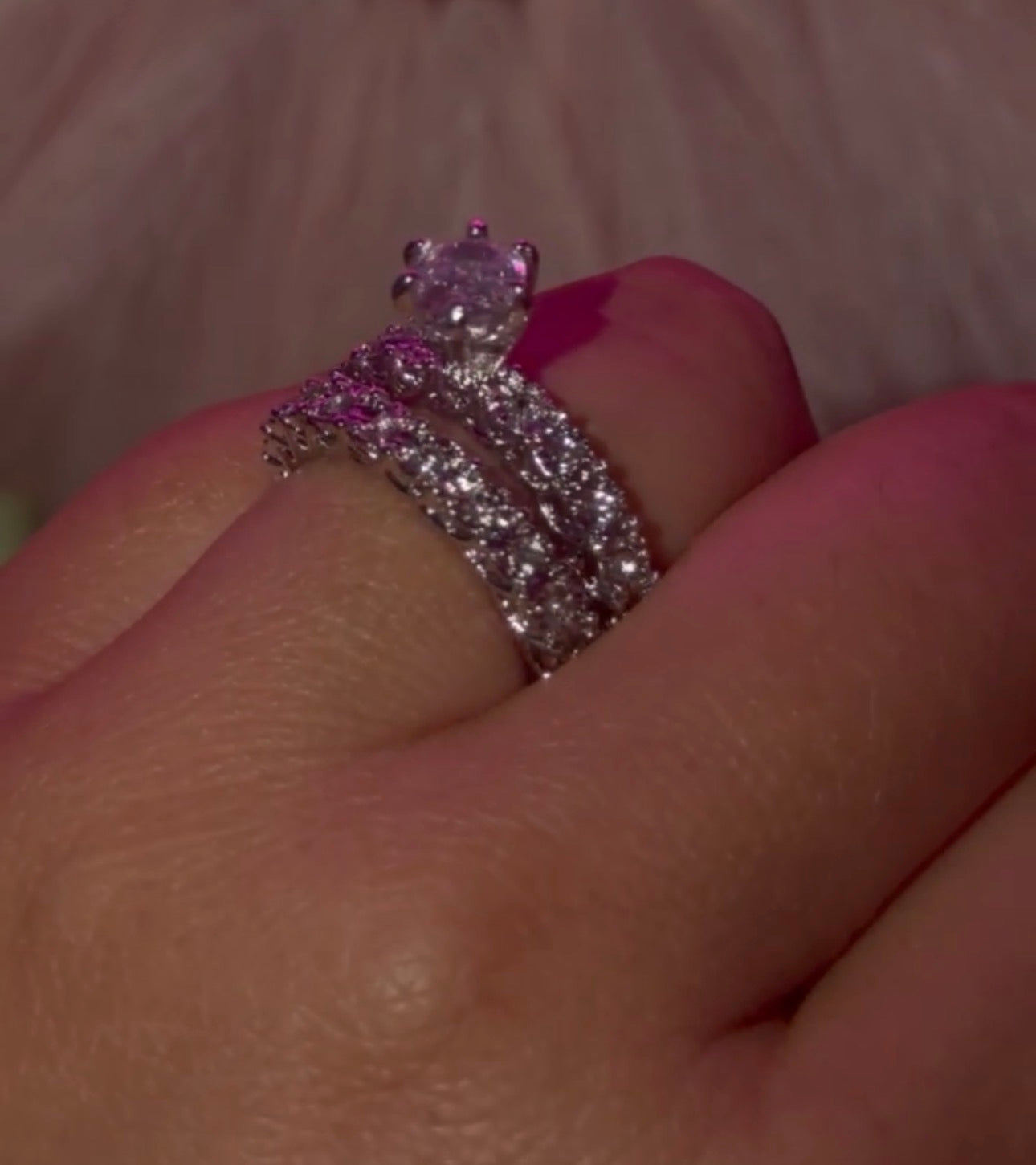 Princess Cut Ring Set