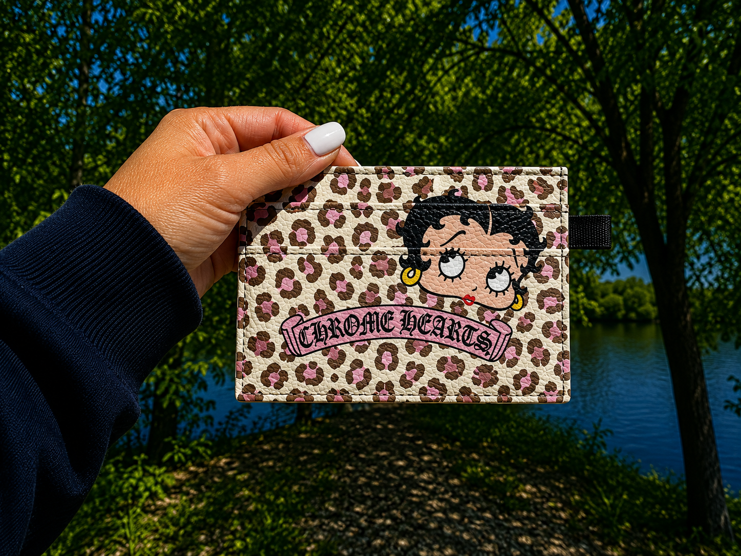 Betty Boop "Chrome Hearts" Inspired Card Holder