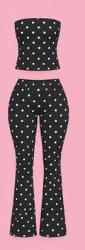 Polka dot Tube Top Flare Set