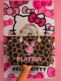 Pink Leopard Bunny Tote