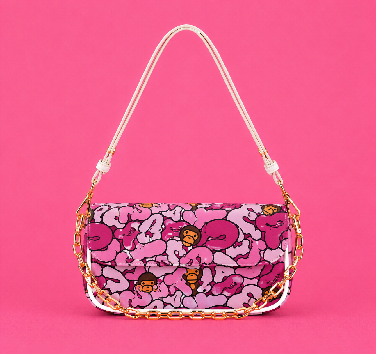 Pink Ape Camo Shoulder Bag