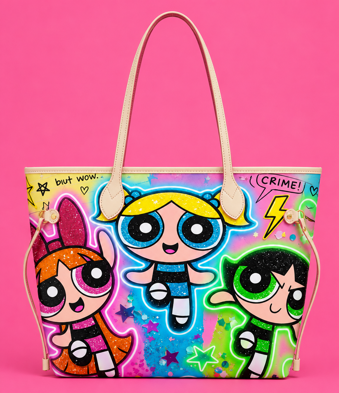 Powerpuff Girls Neon Pop Tote Bag