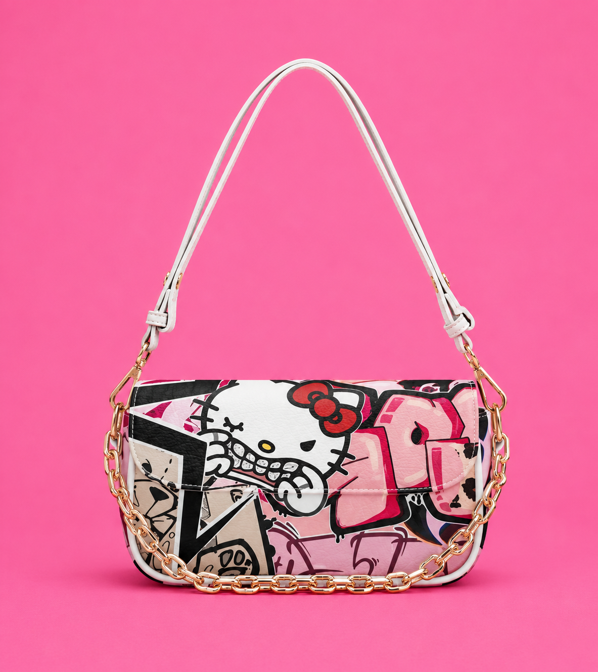 Hello Kitty Graffiti Chain Shoulder Bag
