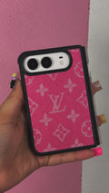 iPhone Duo LV Pink Denim Case