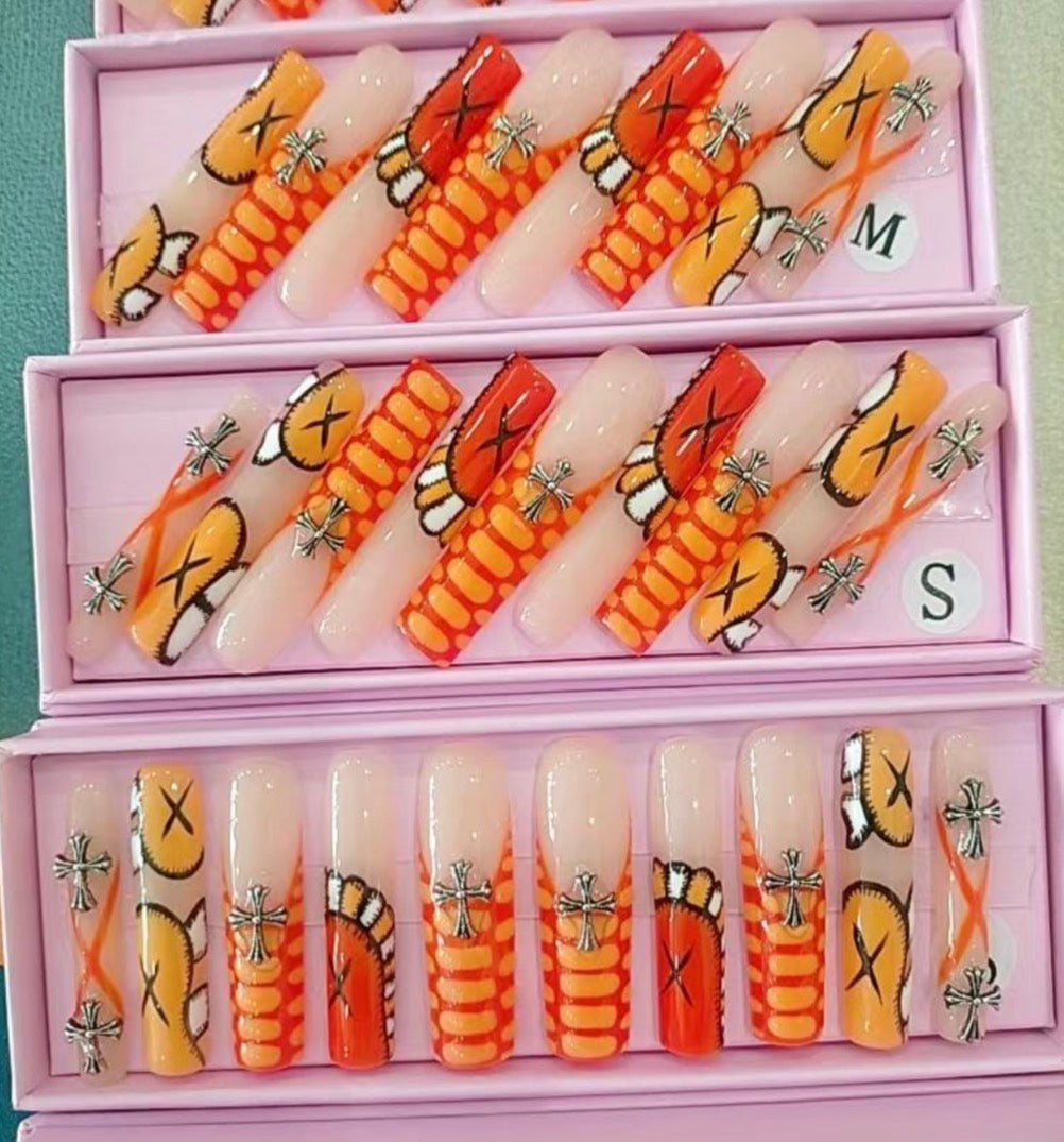Citrus Chaos Press Ons