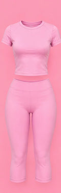 Crop Tee & Capri Set