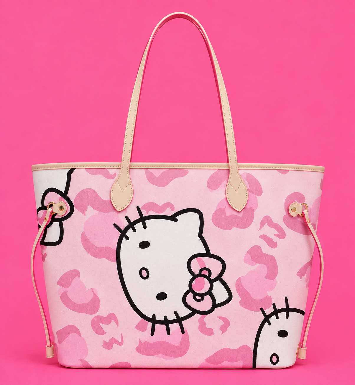 Hello Kitty Pink Leopard Tote Bag