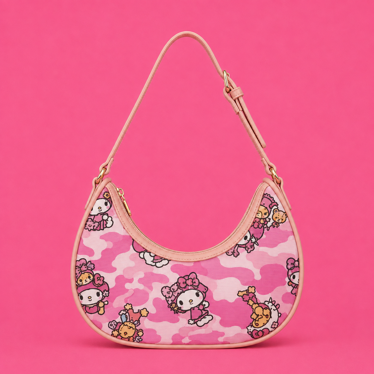Sweet Pink Camo Hobo