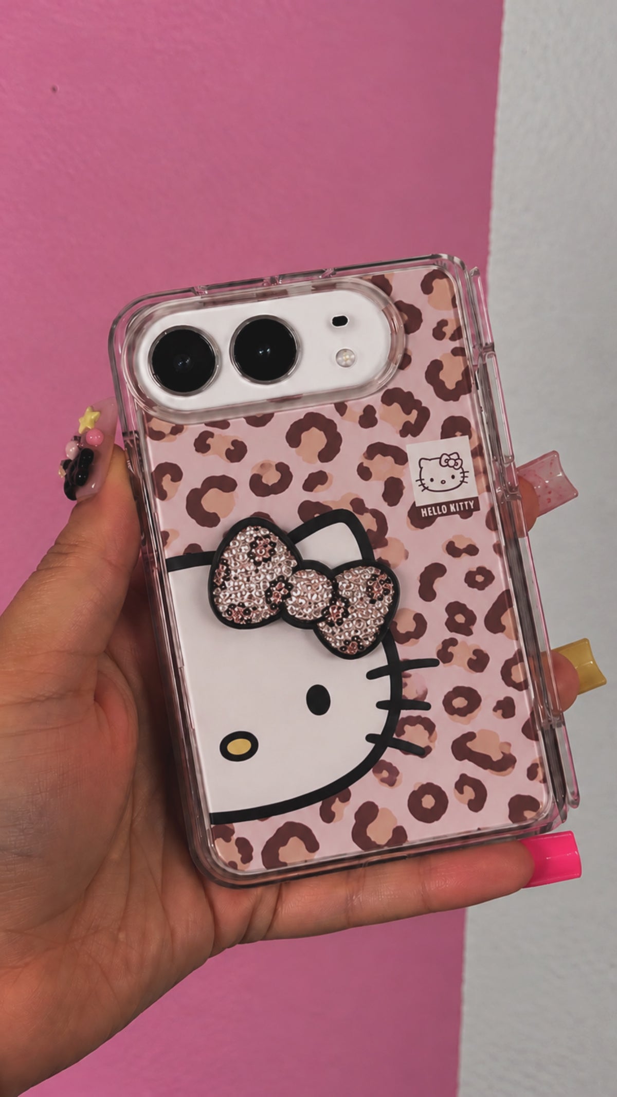 iPhone Duo Bling Leopard Kitty Case