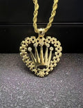Royal Crown Heart Necklace