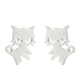 Midnight Kitty Stud Earrings