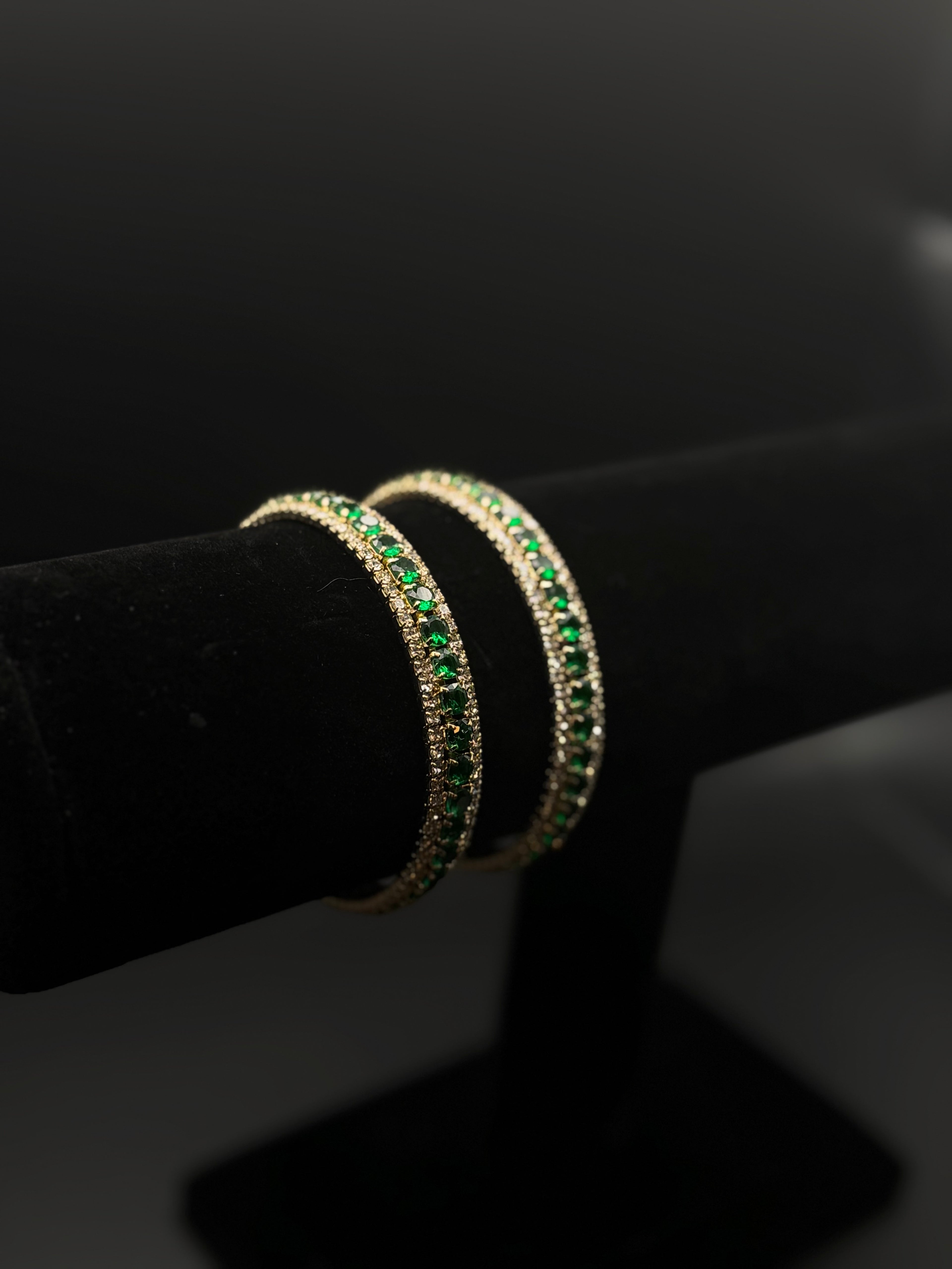 Emerald Crystal Bangel