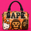 Hello Kitty × BAPE Orange Camo Duffle Bag