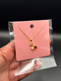 Gold cherry Necklace