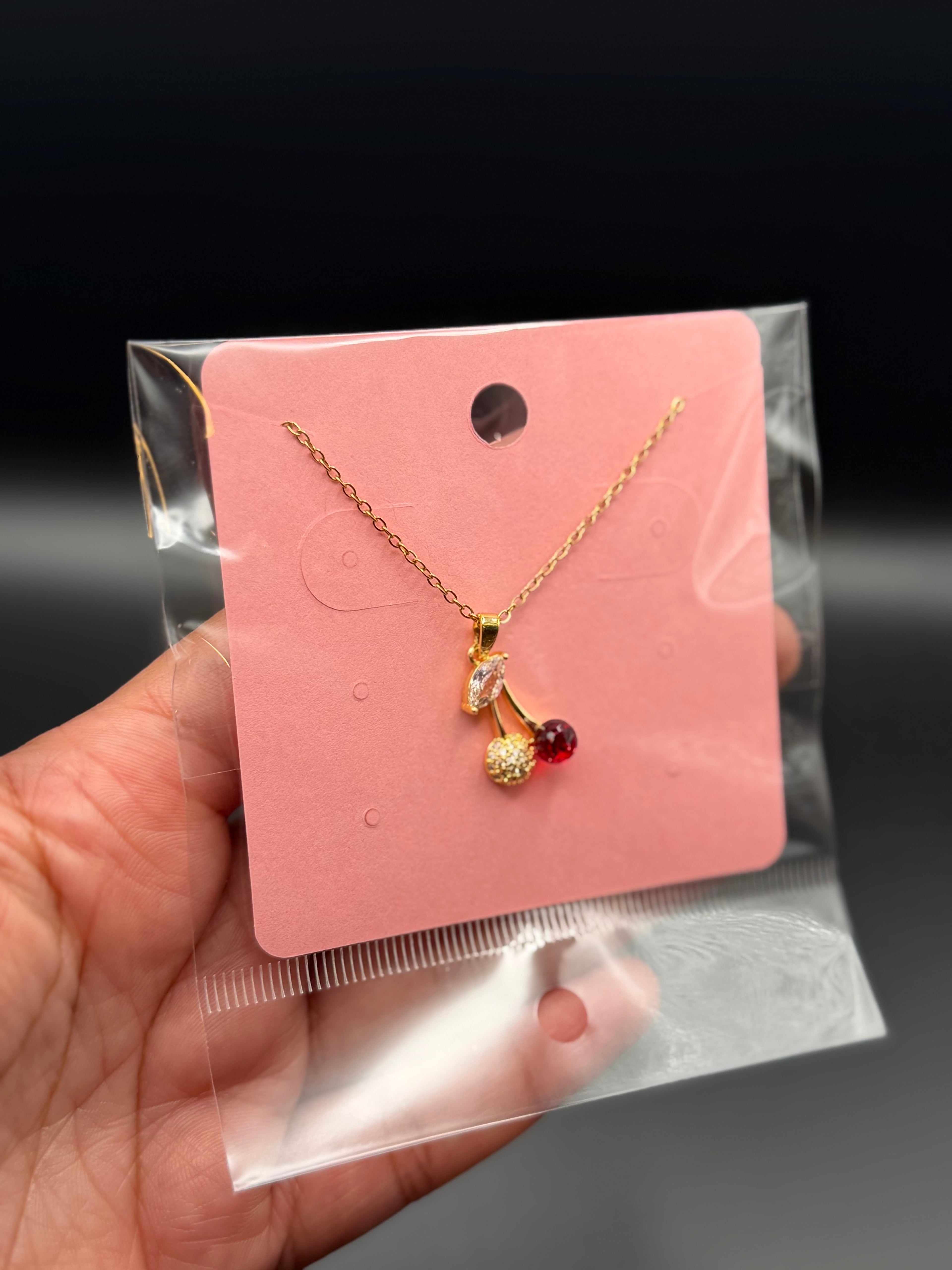Gold cherry Necklace