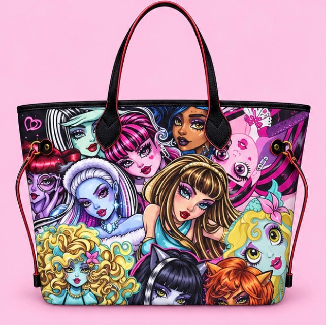 Monster Girls Collage Tote