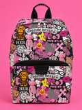 Pink Street Collage Backpack