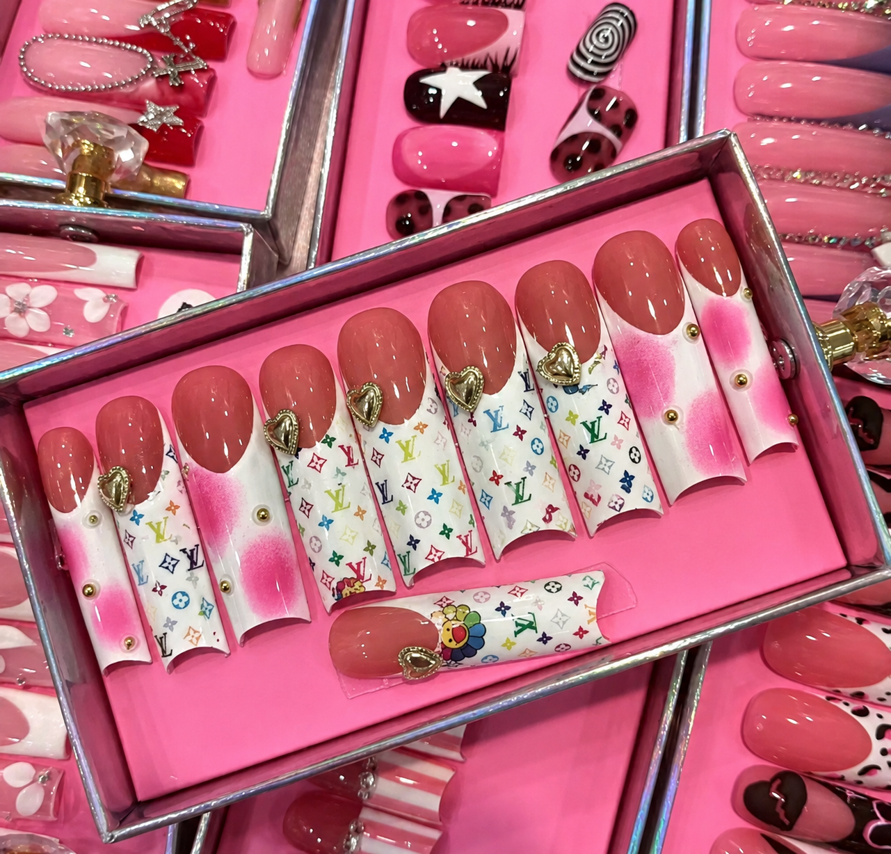 Pretty in Pink Press Ons