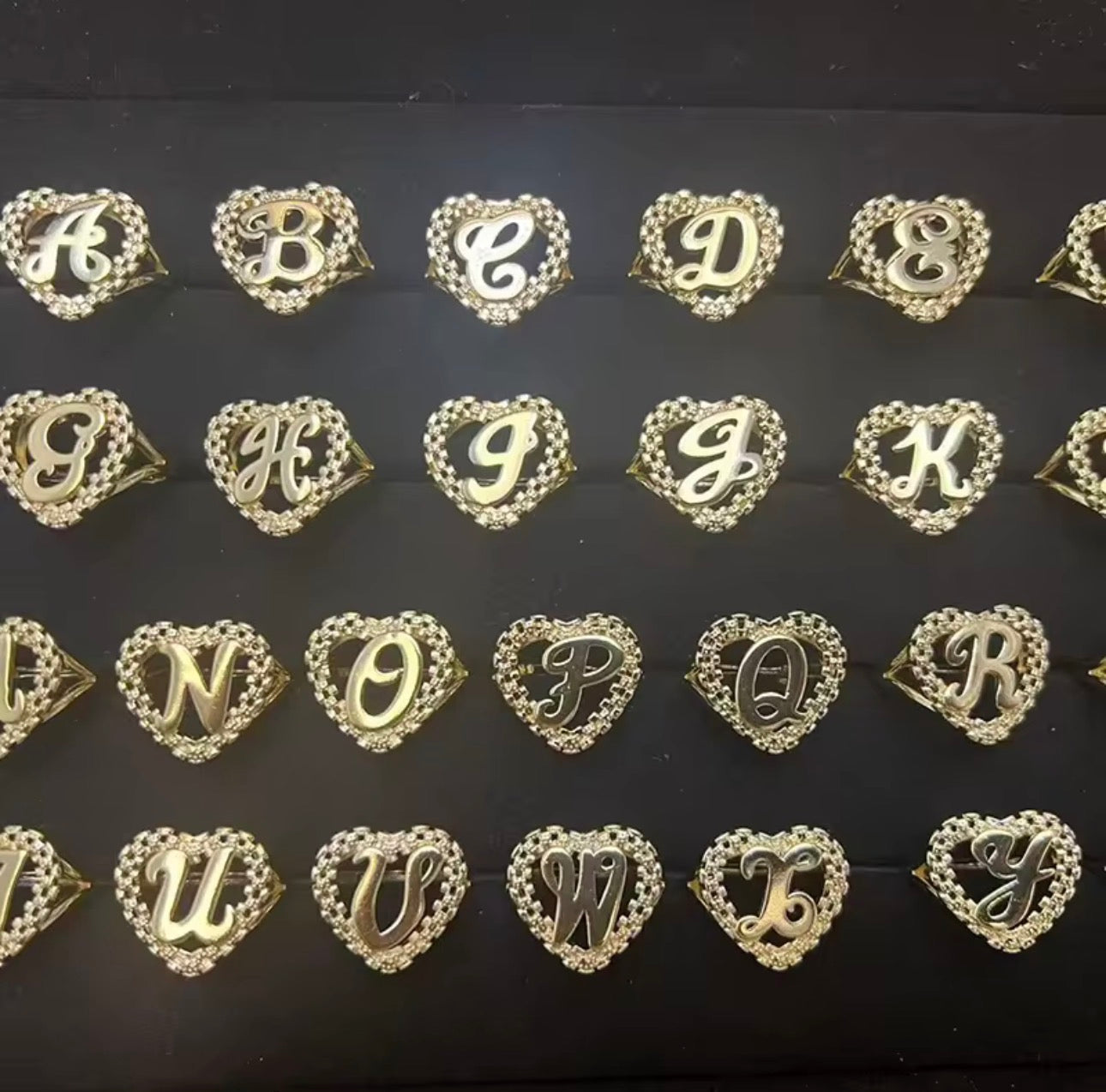 Initial Heart Rings