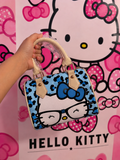 Hello Kitty Blue Leopard Glasses Mini Bag