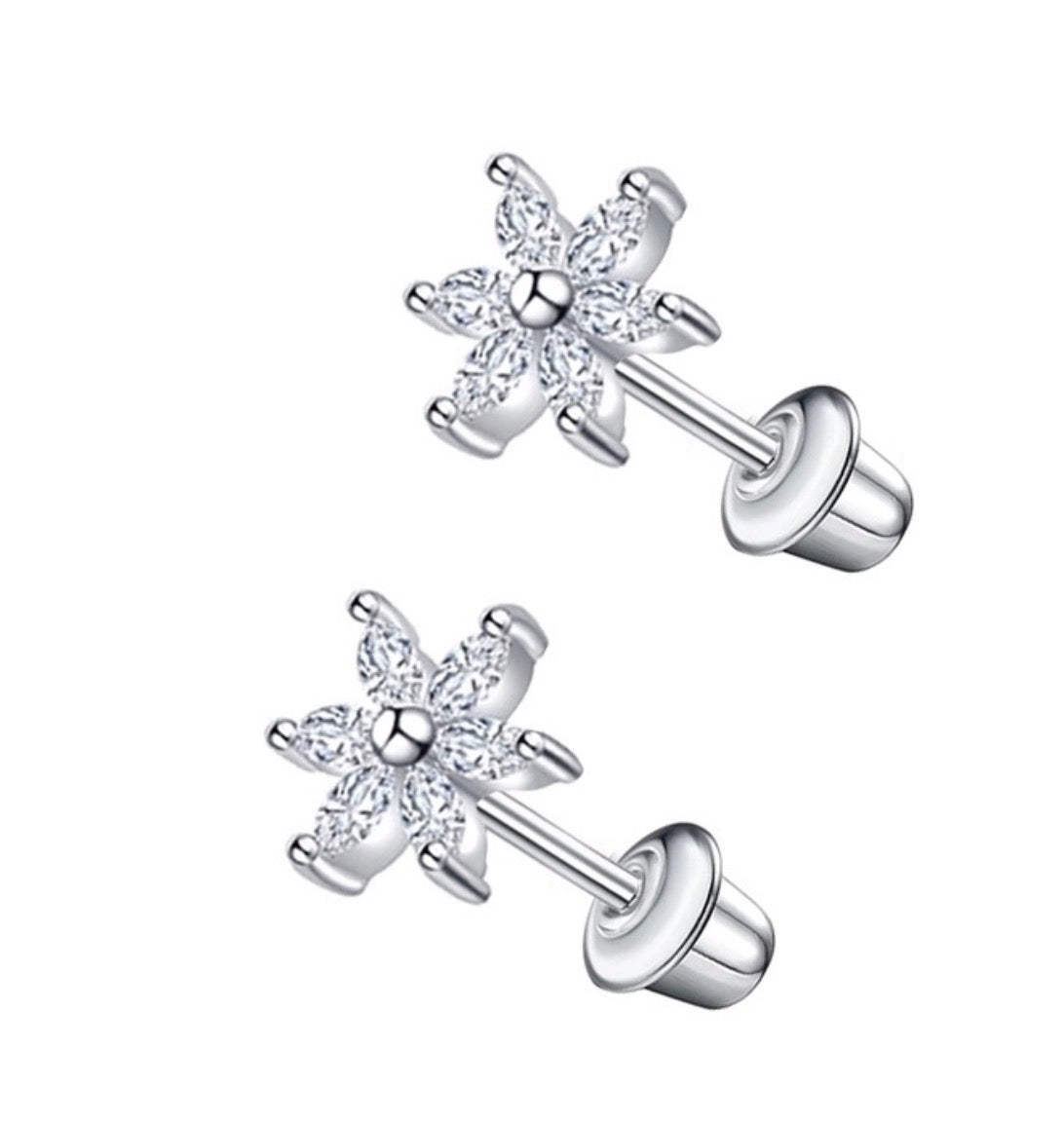 Crystal Bloom Stud Earrings