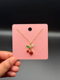 Cherry crystal necklace