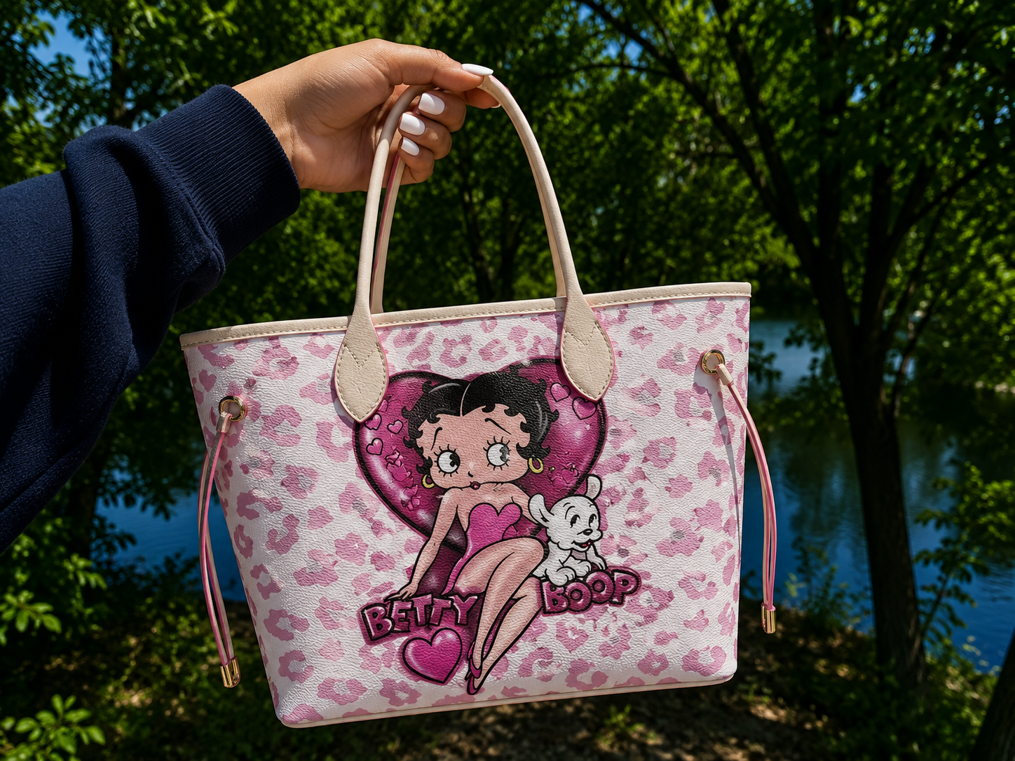 Betty Boop Pink Leopard Tote