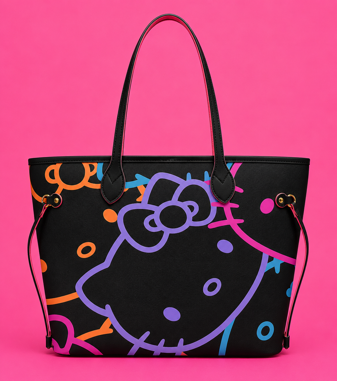 Hello Kitty Neon Graffiti Tote Bag
