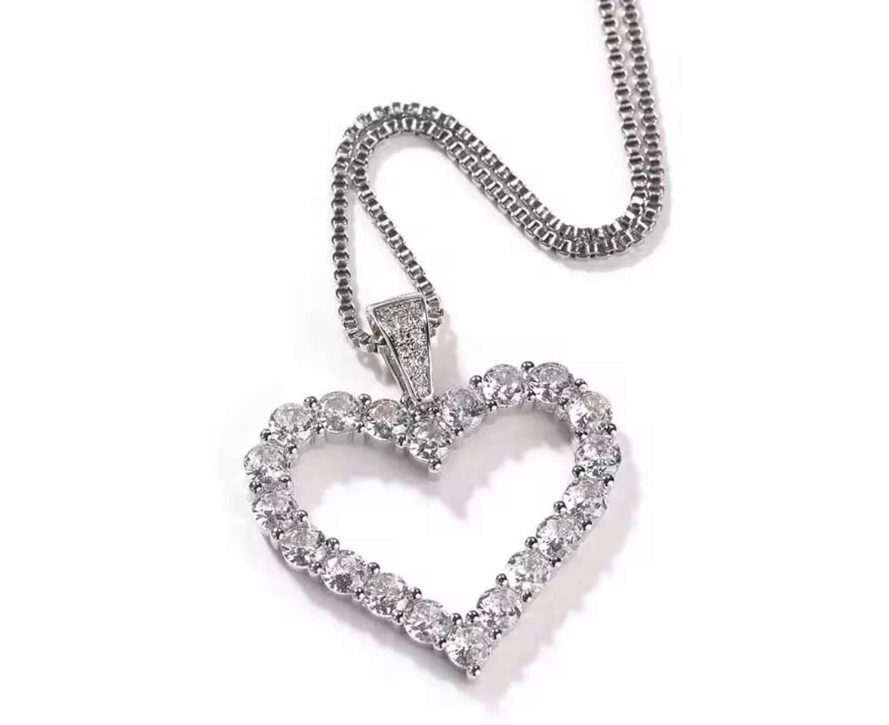 Crystal Heart Pendant Necklace