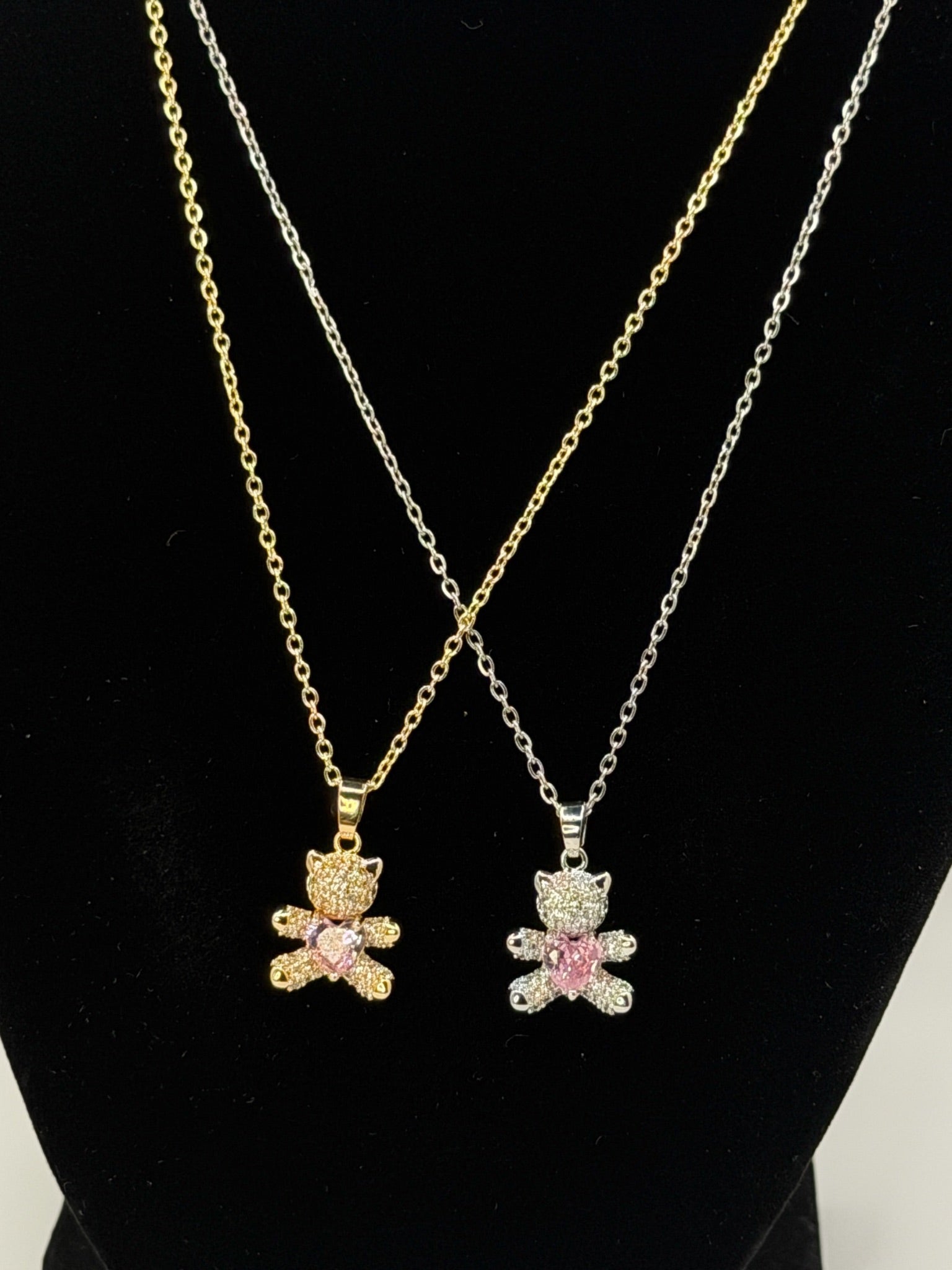 Heart Teddy Necklace