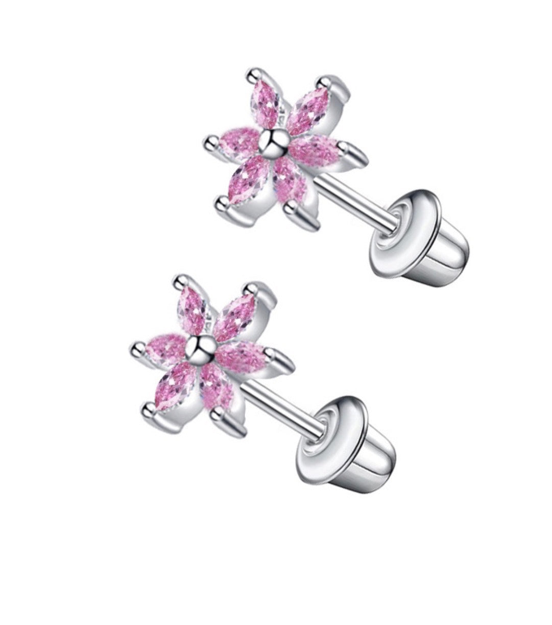 Pink Blossom Stud Earrings