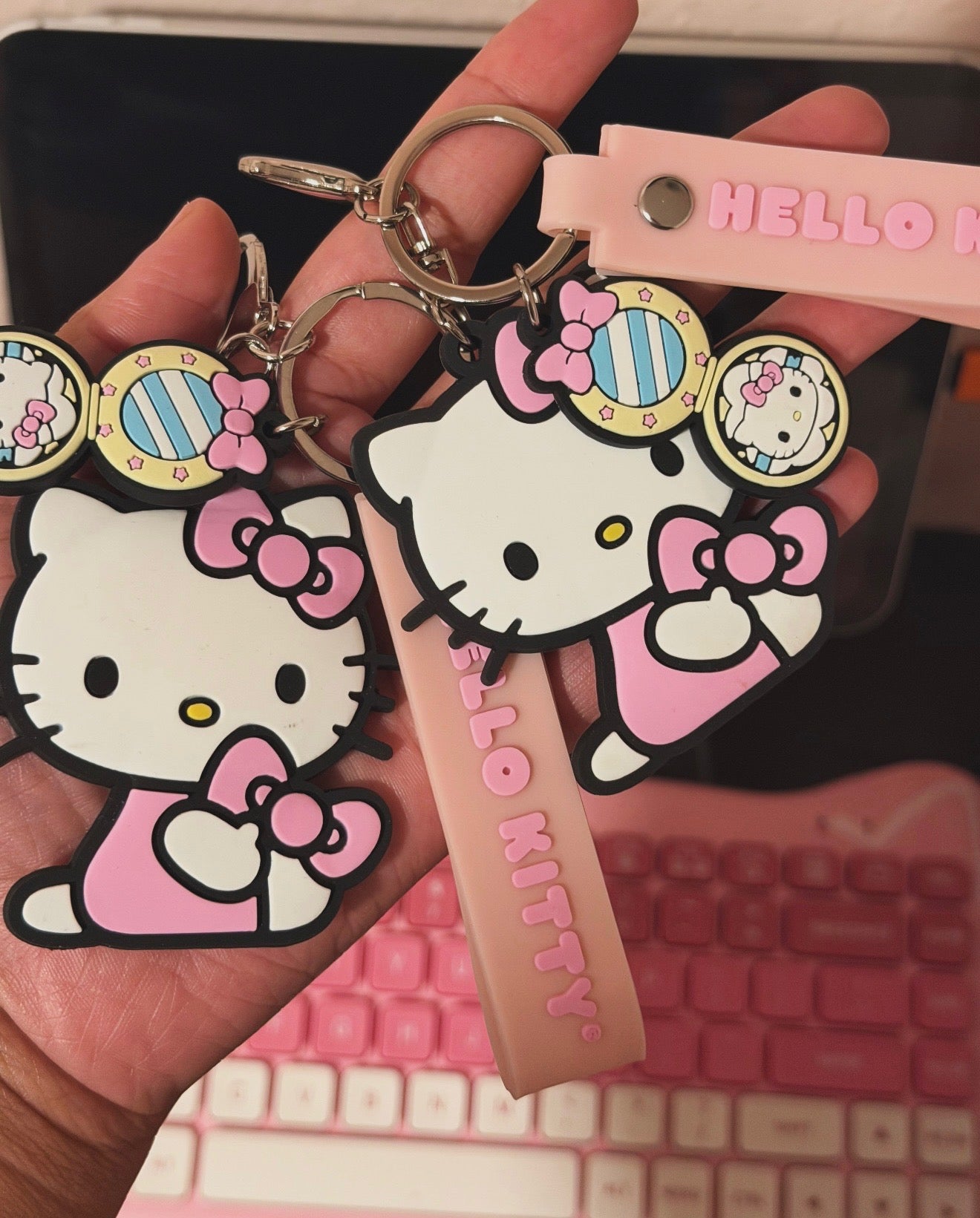 Pink Sweetheart Kitty Keychain