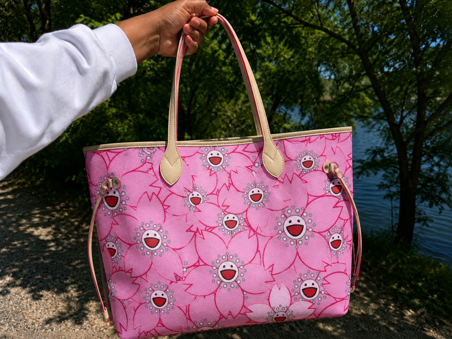 Pink Cherry Blossom Tote
