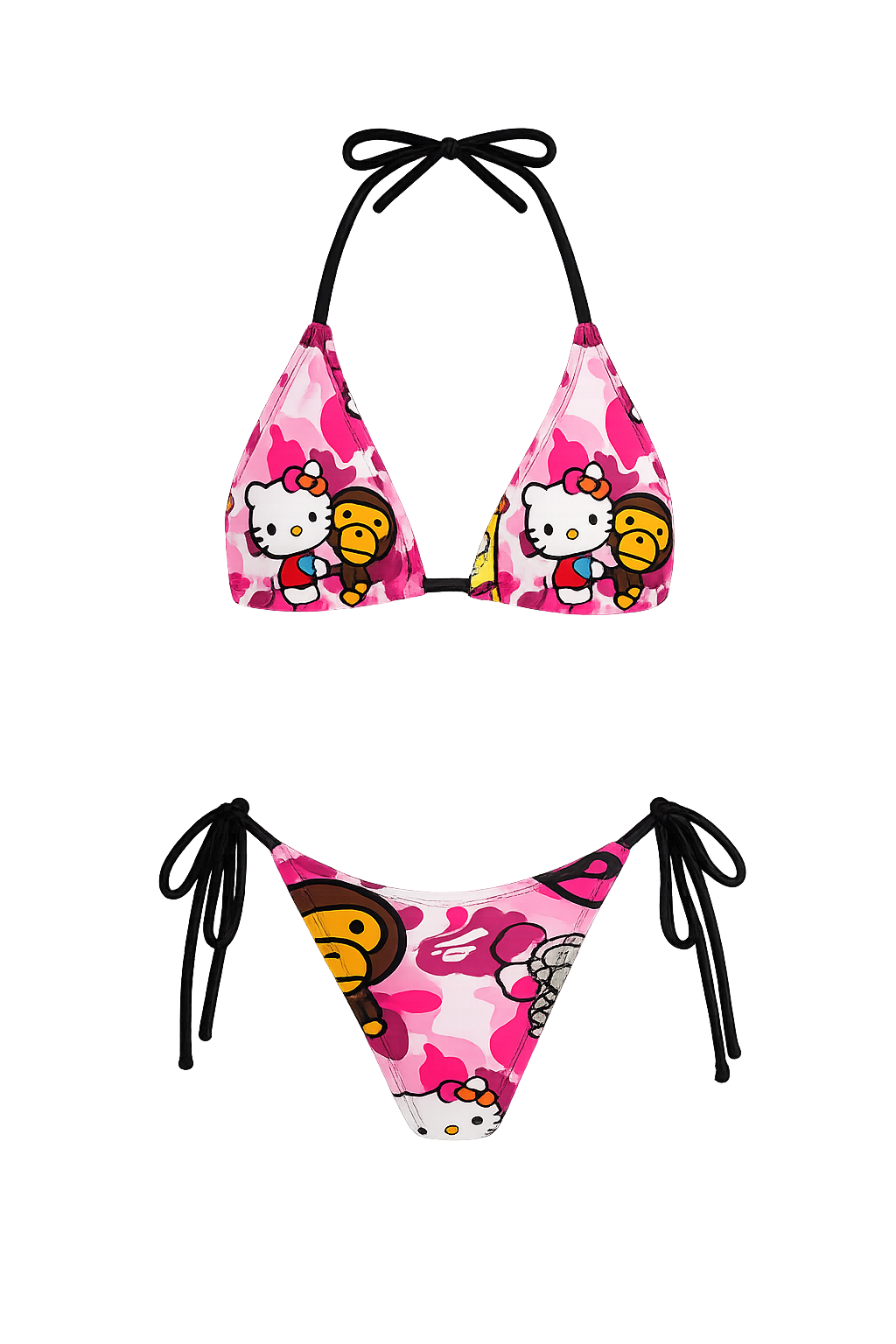 Hello Kitty x BAPE pink set