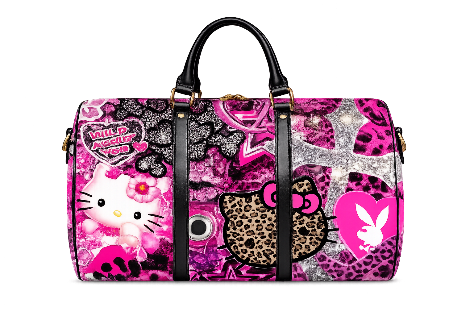 Neon Kitty Duffle Bag
