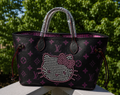 Hello Kitty Rhinestone Black Tote Bag