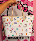 Rainbow Kitty Monogram Tote