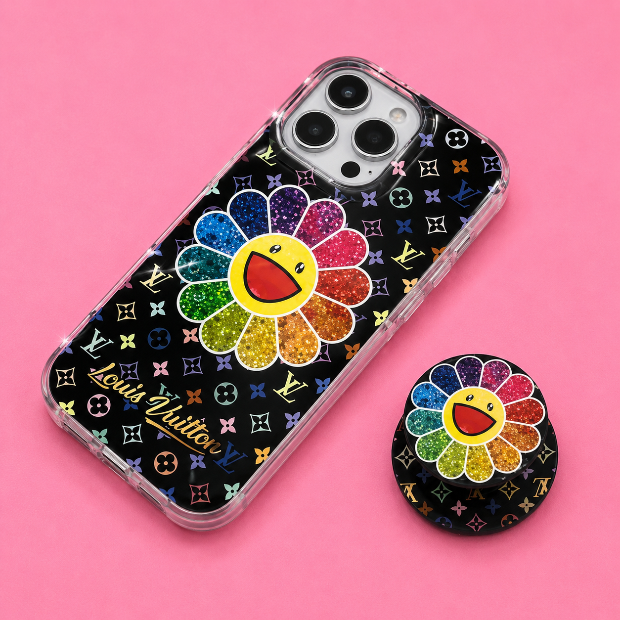 Rainbow Bloom Case w/ Grip