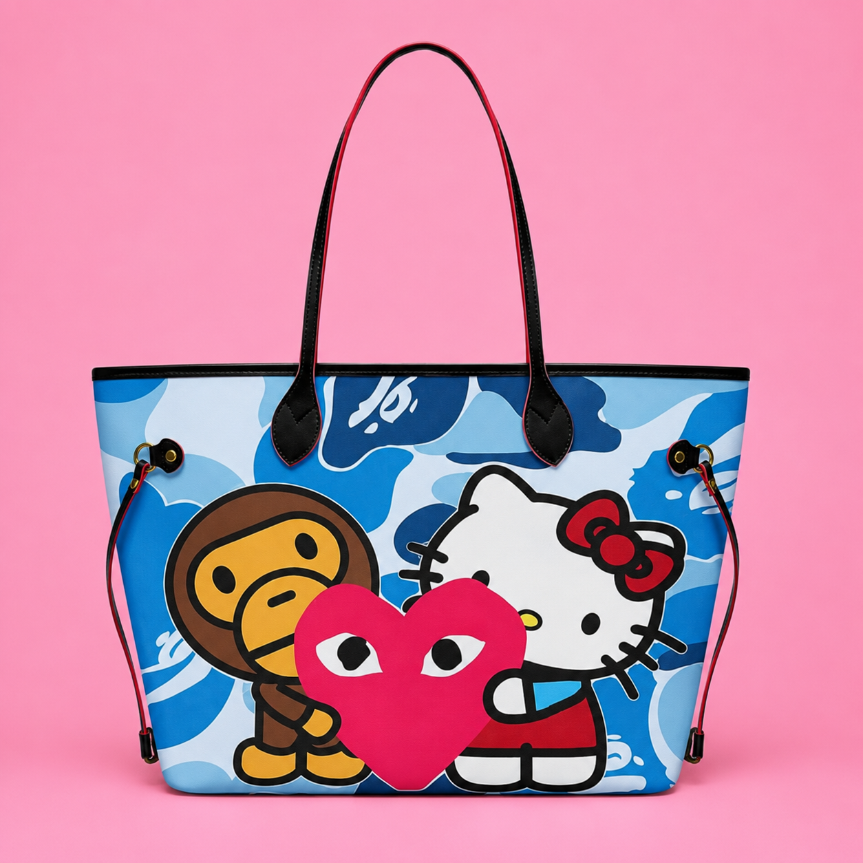 Blue Camo Sweetheart Tote