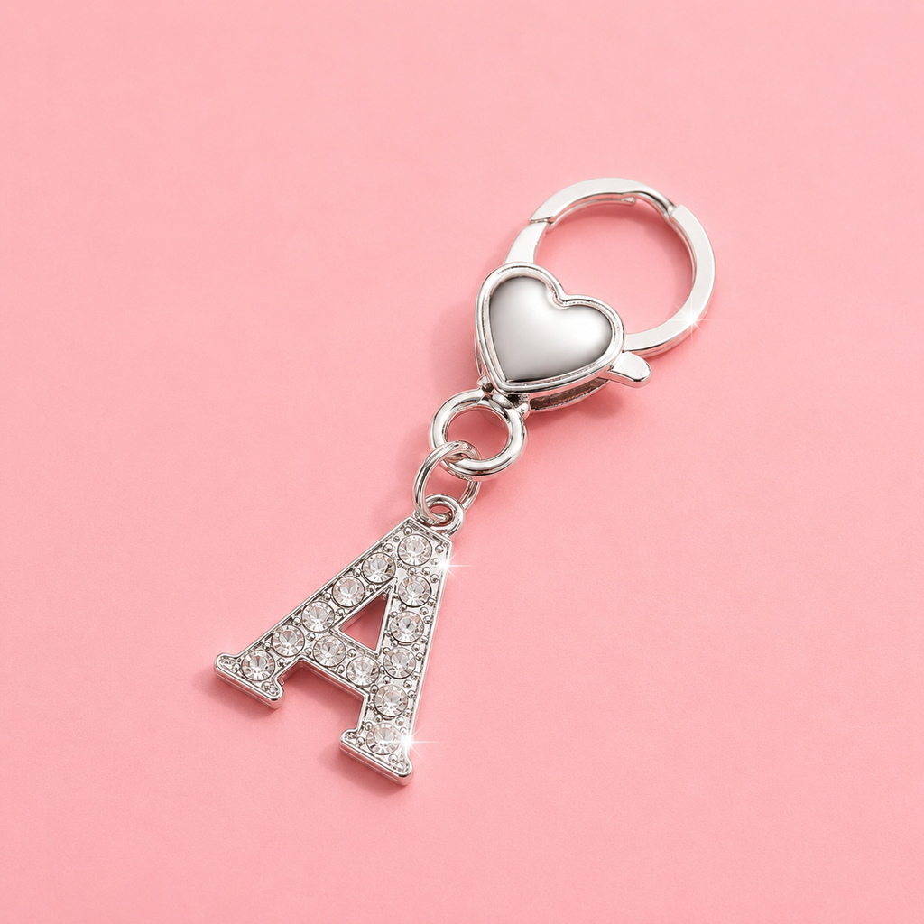 Glam Initial Bag Charm