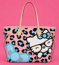 Bubblegum Blue Leopard Kitty Tote