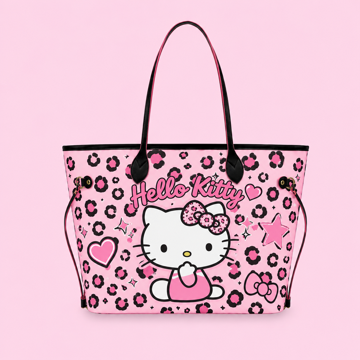Pink Kitty Cheetah Tote