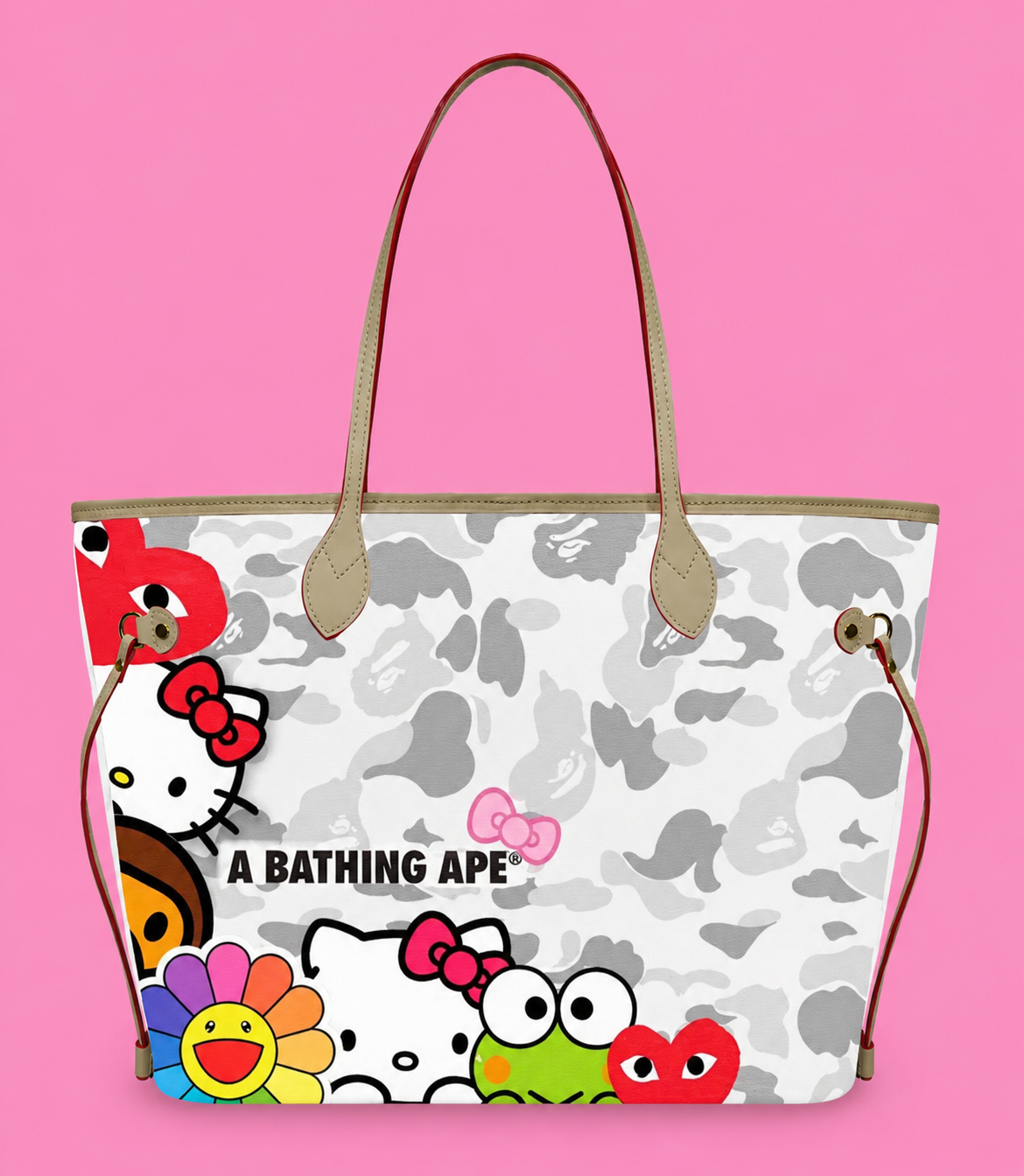 Pink Palace Kawaii Camo Tote