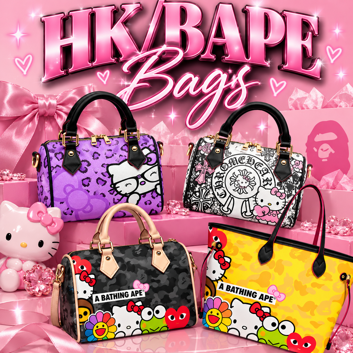 HK/ BAPE Bag Vendor🎀👛